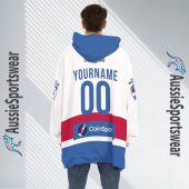 Afl Western Bulldogs Custom Name Number Clash Guernsey 2023 Fleece Oodie 2.jpg - demo10