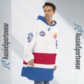 Afl Western Bulldogs Custom Name Number Clash Guernsey 2023 Fleece Oodie 3.jpg - demo10