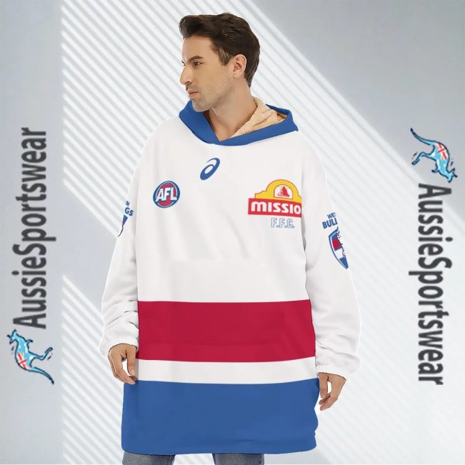 AFL Western Bulldogs Custom Name Number Clash Guernsey 2023 Fleece Oodie