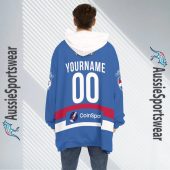Afl Western Bulldogs Custom Name Number Home Guernsey 2023 Fleece Oodie 2.jpg - demo10