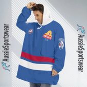 Afl Western Bulldogs Custom Name Number Home Guernsey 2023 Fleece Oodie 3.jpg - demo10