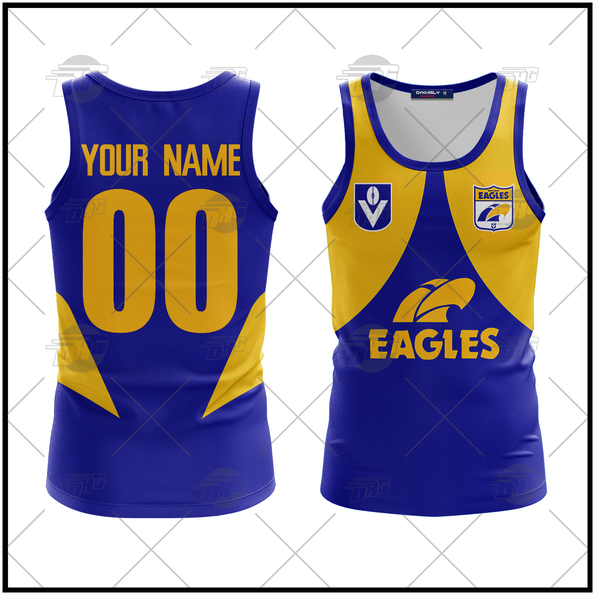 Personalized West Coast Eagles Football Club Vintage Retro AFL Tank Top For Men Women Personalized West Coast Eagles Football Club Vintage Retro AFL Tank Top For Men Women