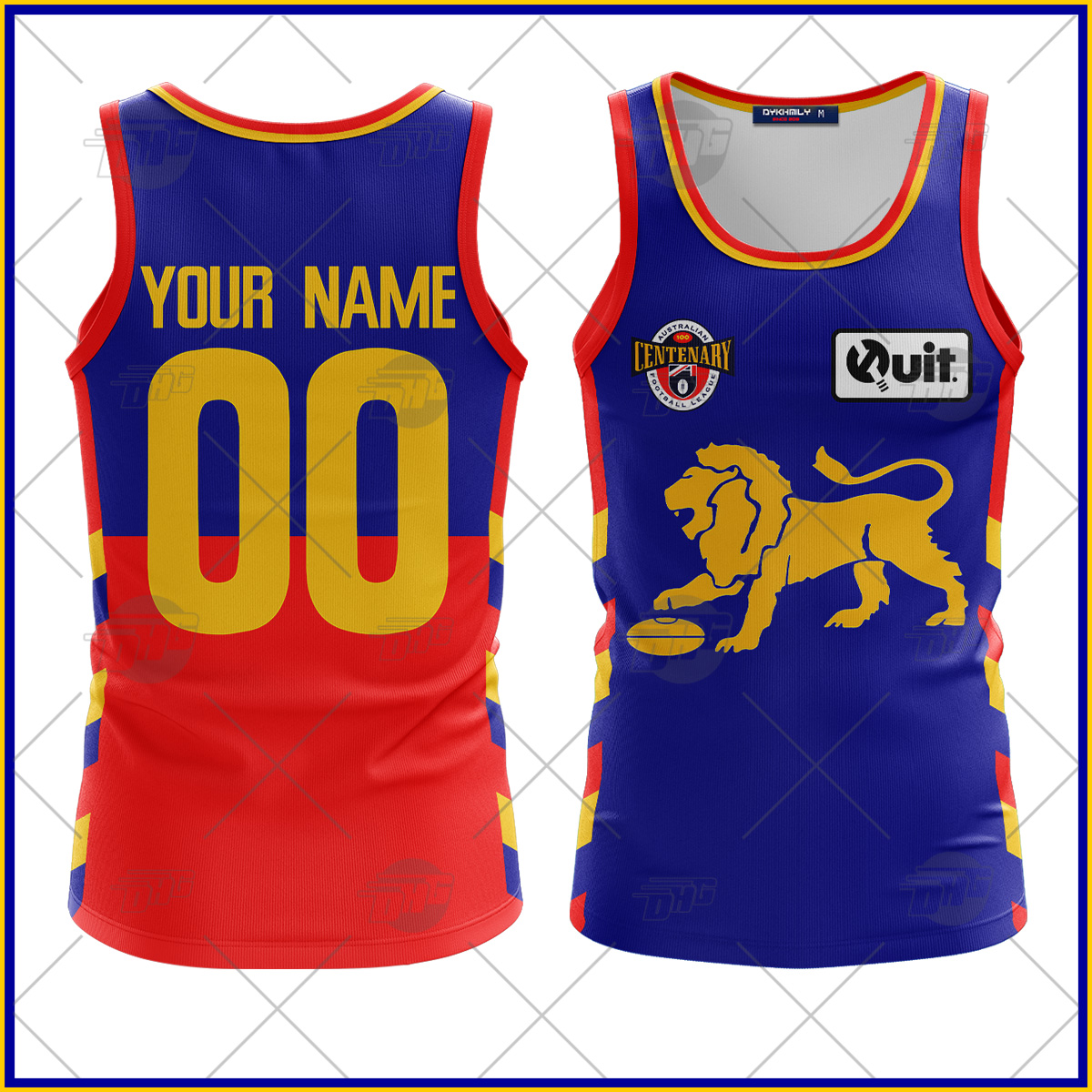 Personalized Fitzroy Lions 1996 Pre-Season AFL Vintage Tank Top