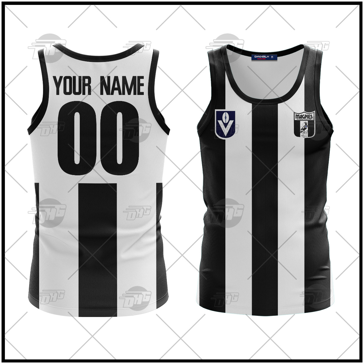 Personalized Collingwood Football Club Vintage Retro AFL Tank Top 90s For Men Women Personalized Collingwood Football Club Vintage Retro AFL Tank Top 90s For Men Women