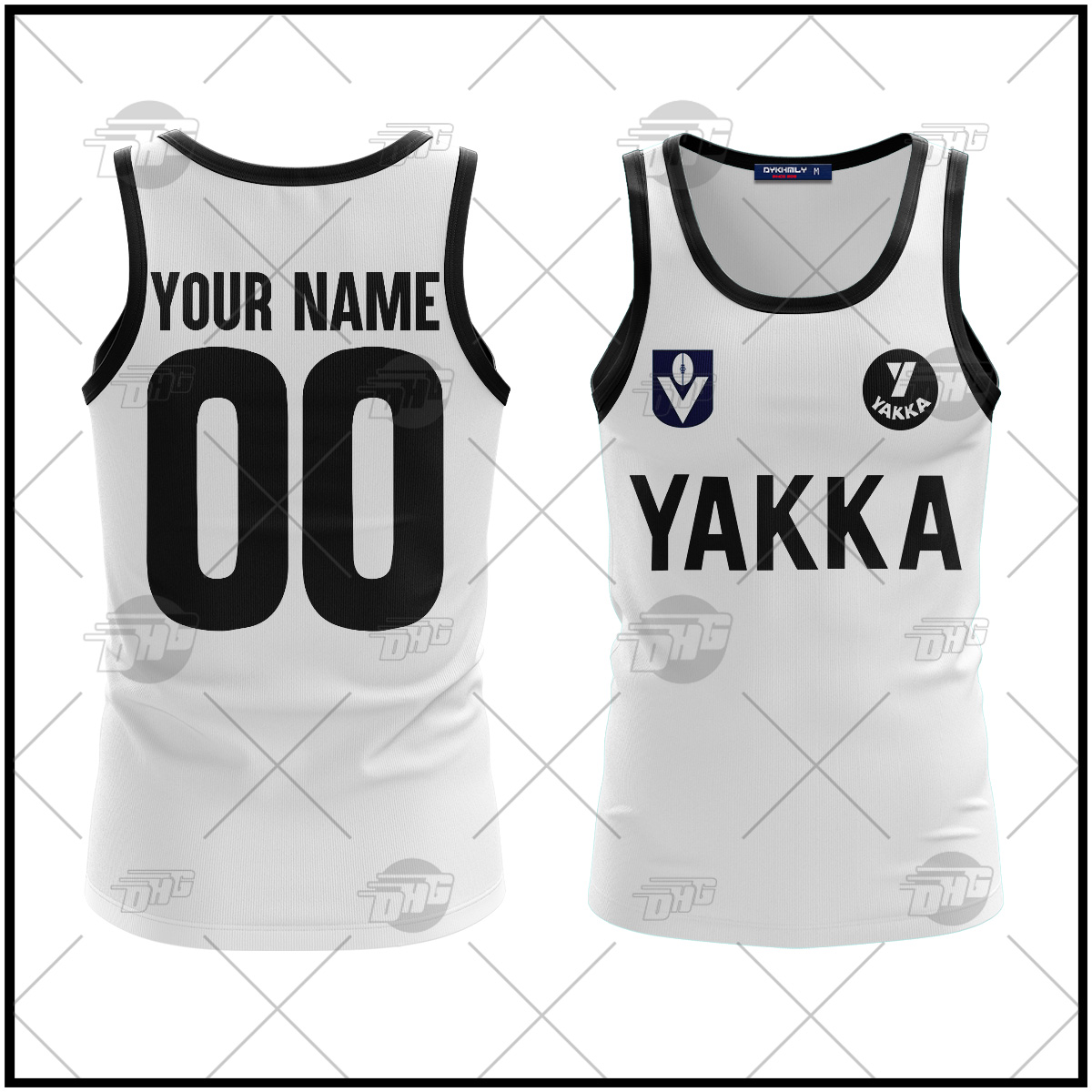 Personalised VFL Collingwood Mapies 1980s Vintage Tank Top Personalised VFL Collingwood Mapies 1980s Vintage Tank Top