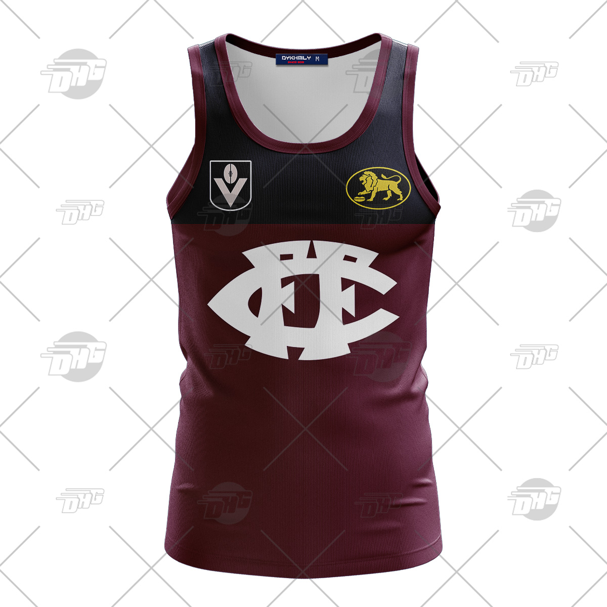 Personalised AFL FITZROY LIONS Vintage Tank Top1969 HERITAGE COLLECTION