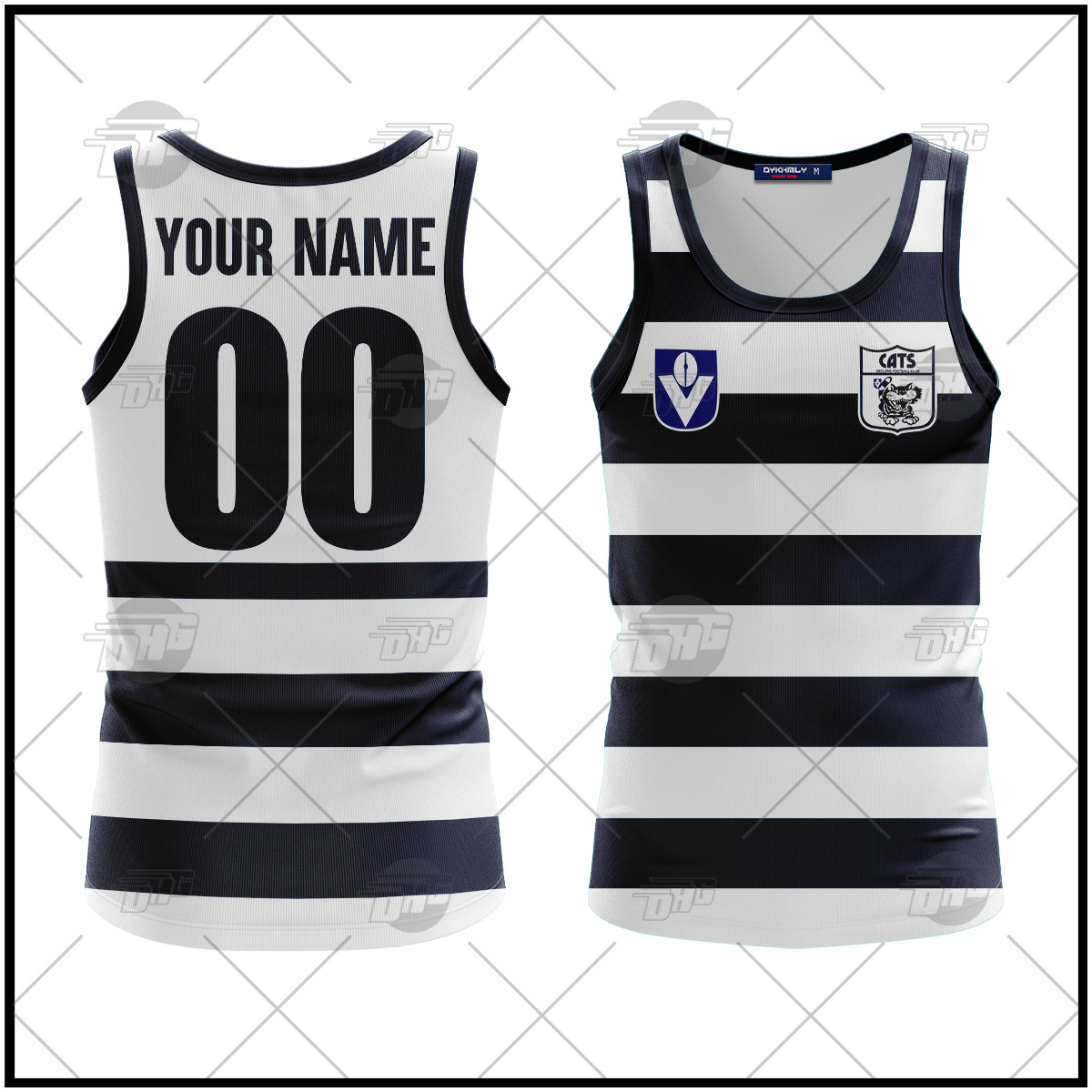 Personalized Geelong Cats Football Club Vintage Retro AFL Tank Top 90s For Men Women Personalized Geelong Cats Football Club Vintage Retro AFL Tank Top 90s For Men Women