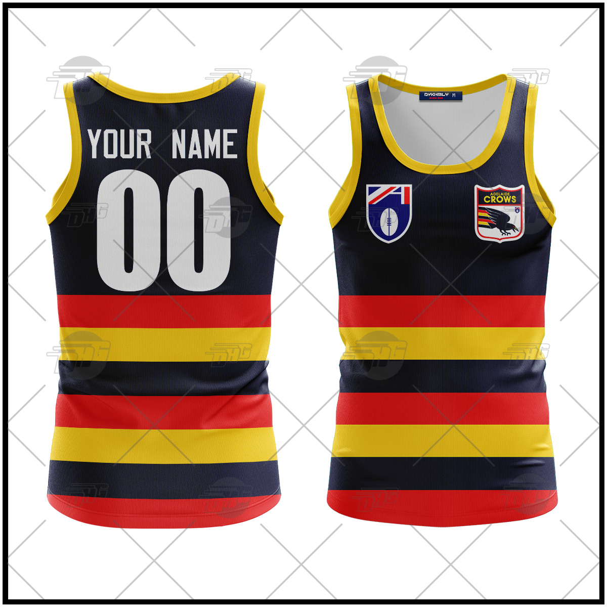 Personalized Adelaide Crows Football Club Vintage Retro AFL Tank Top 90s For Men Women