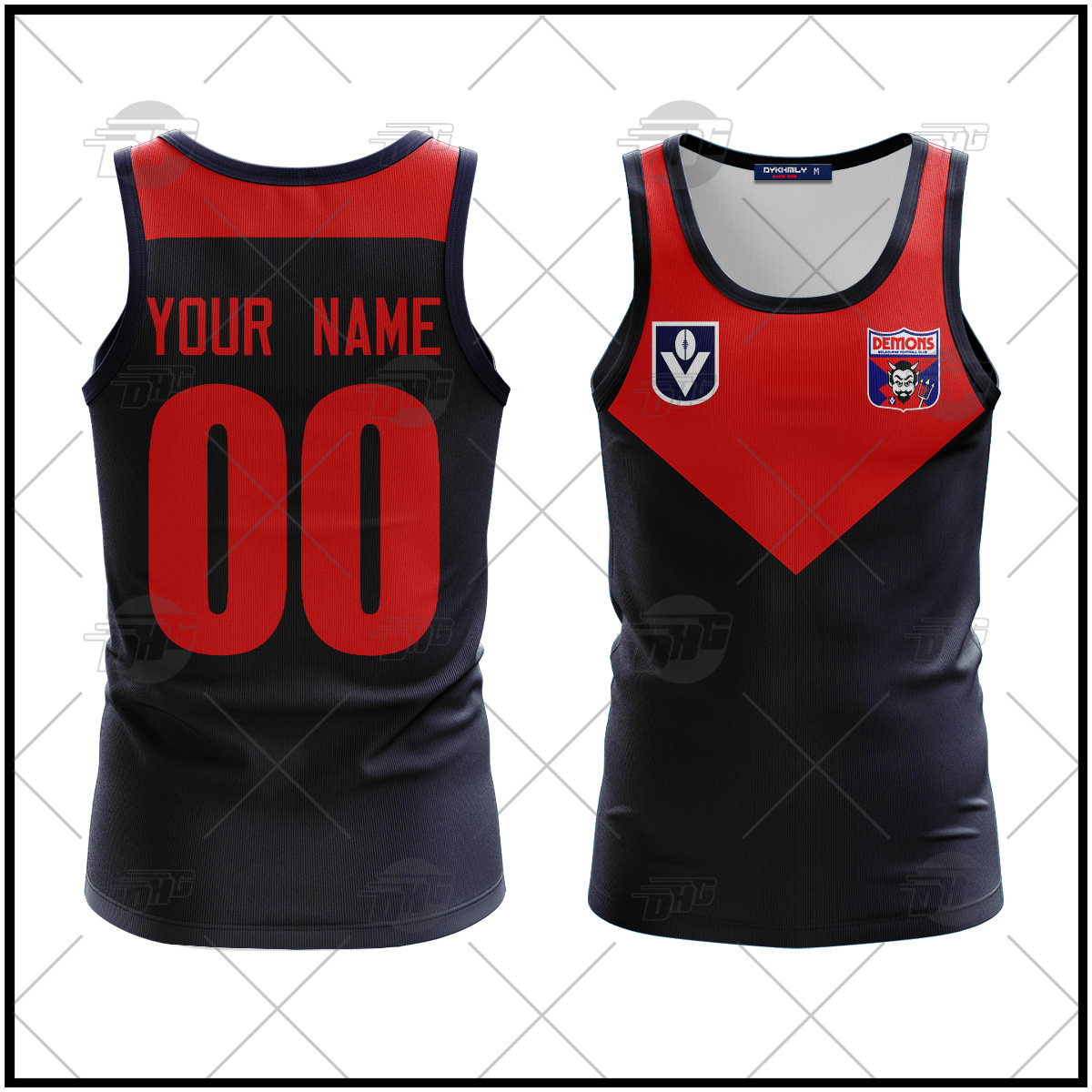 Personalized Melbourne Demons Football Club Vintage Retro AFL 90s Tank Top For Men Women Personalized Melbourne Demons Football Club Vintage Retro AFL 90s Tank Top For Men Women