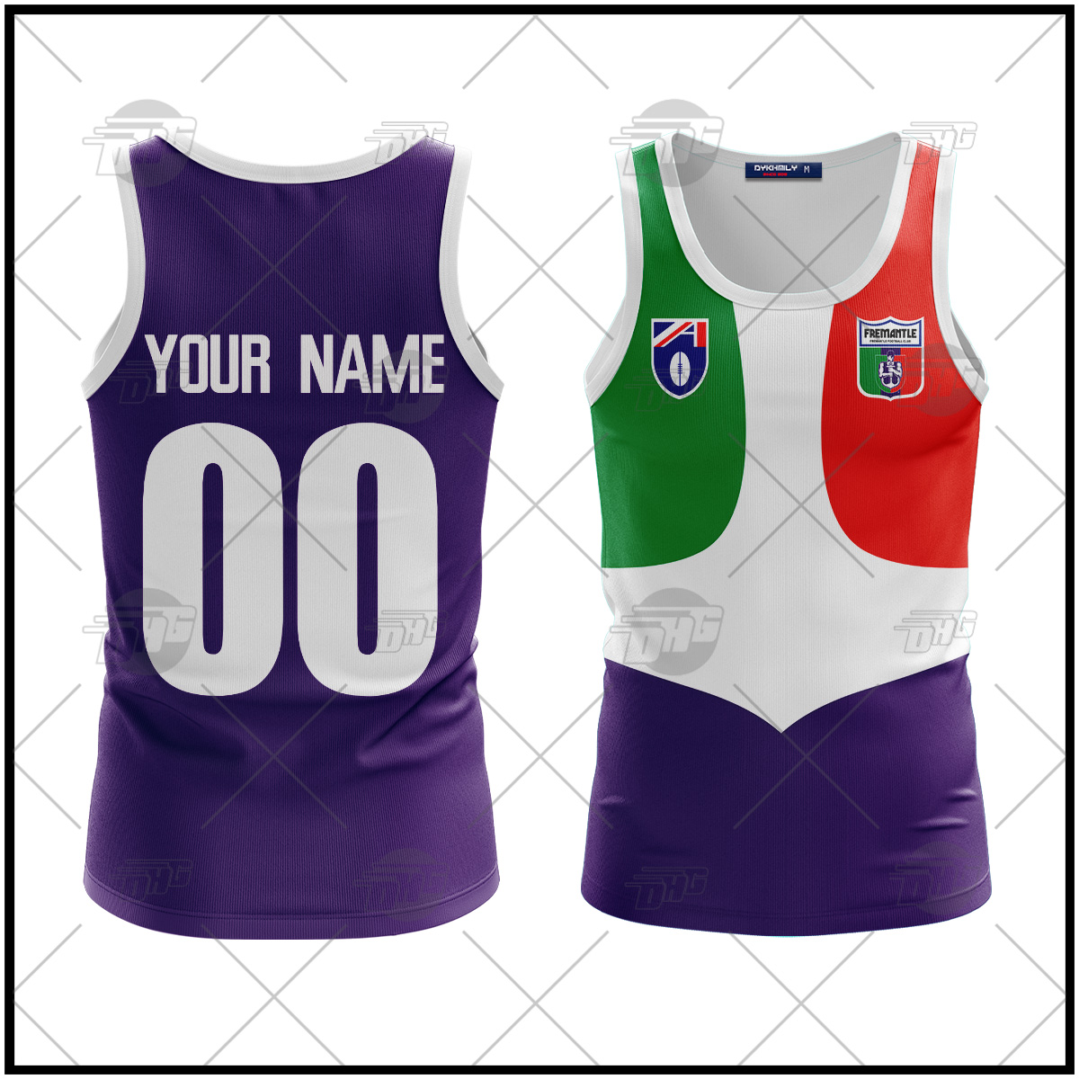 Personalized Fremantle Dockers Football Club Vintage Retro AFL Tank Top 90s For Men Women