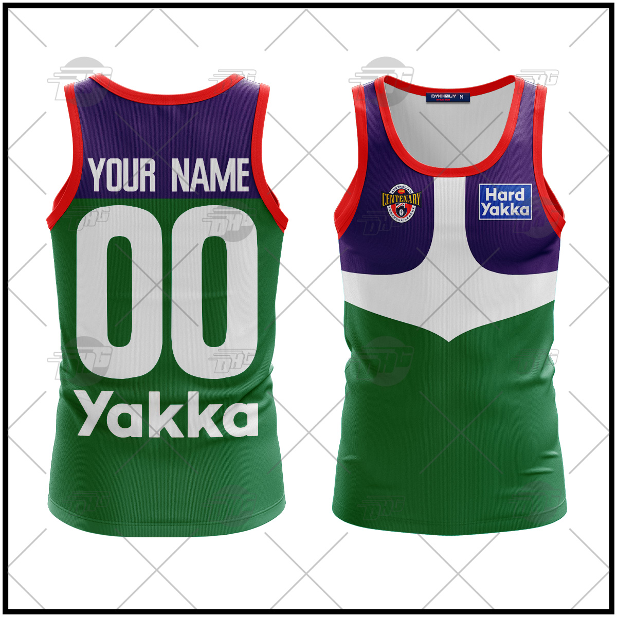Personalised AFL Fremantle Dockers 1995 Vintage Tank Top Personalised AFL Fremantle Dockers 1995 Vintage Tank Top