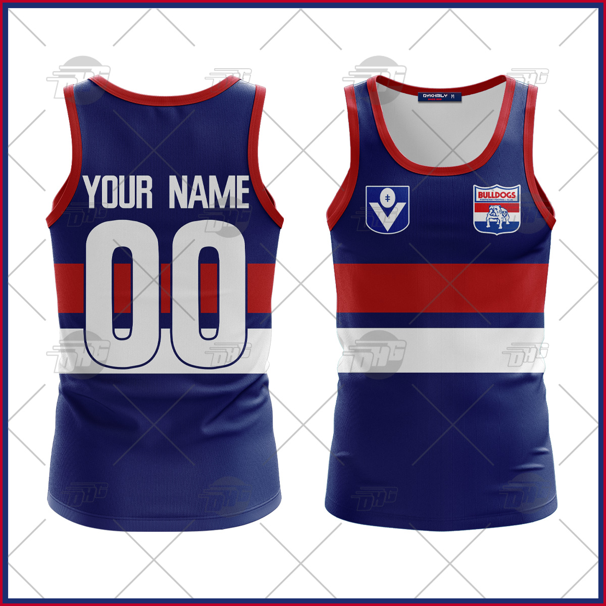 Personalized Western Bulldogs Football Club Vintage Retro AFL Tank Top For Men Women Personalized Western Bulldogs Football Club Vintage Retro AFL Tank Top For Men Women
