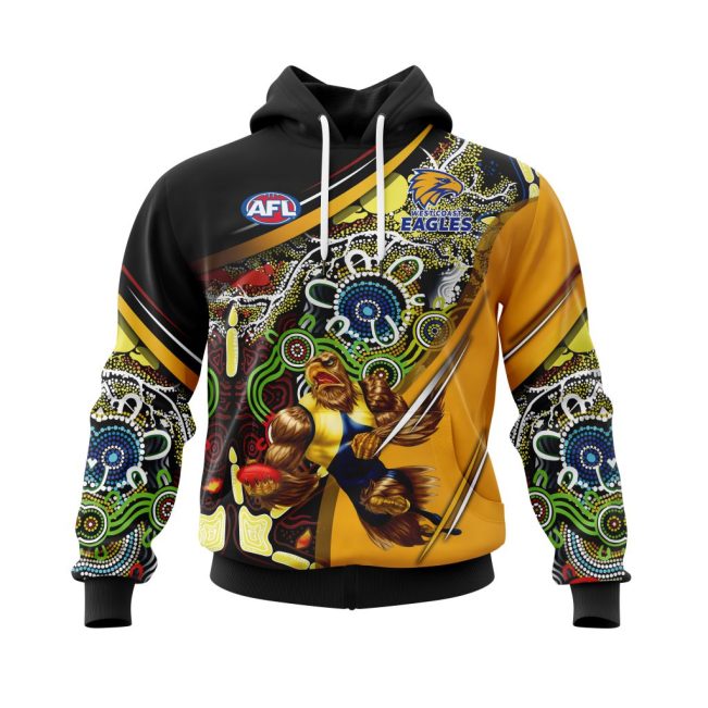 AFL West Coast Eagles | Specialized Indigenous Concept With Team Mascot V0122