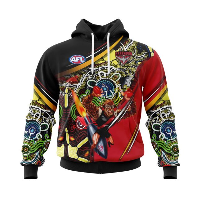 AFL Essendon Football Club | Specialized Indigenous Concept With Team Mascot V0122
