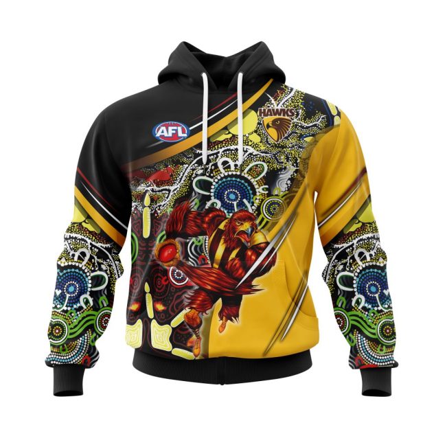 AFL Hawthorn Football Club | Specialized Indigenous Concept With Team Mascot V0122