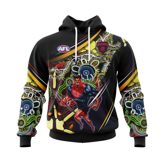 AFL Melbourne Football Club | Specialized Indigenous Concept With Team Mascot V0122