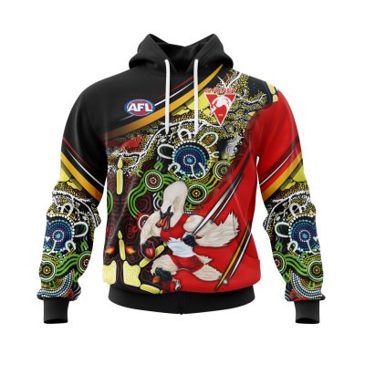 AFL Sydney Swans | Specialized Indigenous Concept With Team Mascot V0122