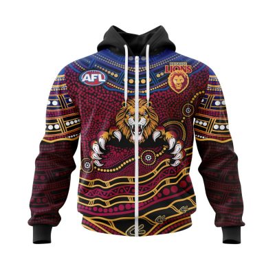 AFL Brisbane Lions | Specialized Indigenous Concept With Team Mascot V0222