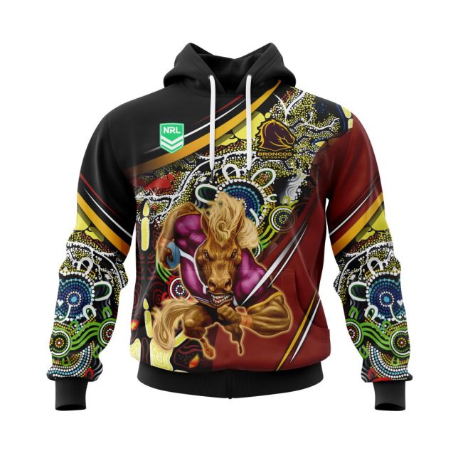 NRL Brisbane Broncos | Specialized Indigenous Concept With Team Mascot V0122