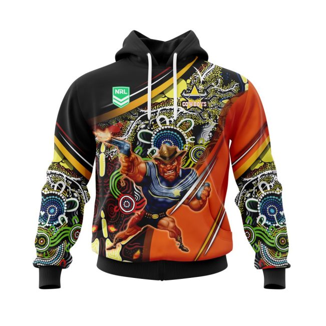 NRL North Queensland Cowboys | Specialized Indigenous Concept With Team Mascot V0122