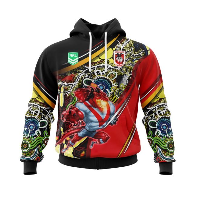 NRL St. George Illawarra Dragons | Specialized Indigenous Concept With Team Mascot V0122