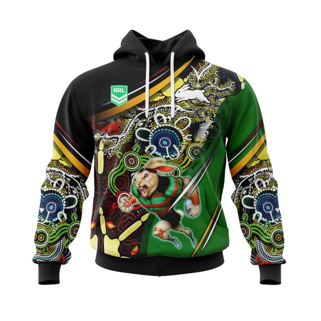 NRL South Sydney Rabbitohs | Specialized Indigenous Concept With Team Mascot V0122