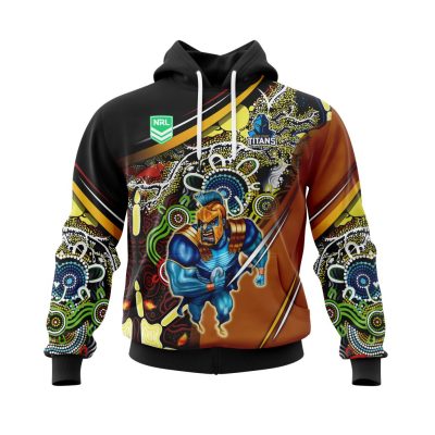 NRL Gold Coast Titans | Specialized Indigenous Concept With Team Mascot V0122