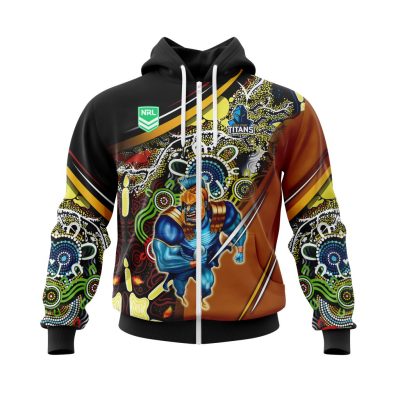 NRL Gold Coast Titans | Specialized Indigenous Concept With Team Mascot V0122