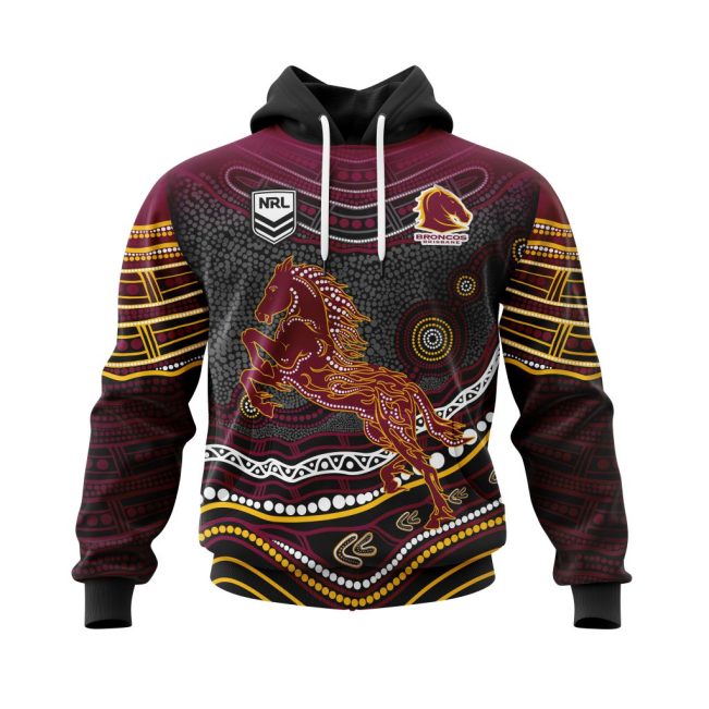 NRL Brisbane Broncos | Specialized Indigenous Concept With Team Mascot V0222