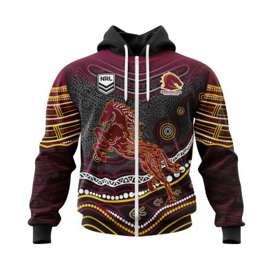 NRL Brisbane Broncos | Specialized Indigenous Concept With Team Mascot V0222