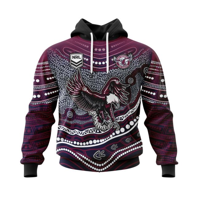 NRL Manly Warringah Sea Eagles | Specialized Indigenous Concept With Team Mascot V0222