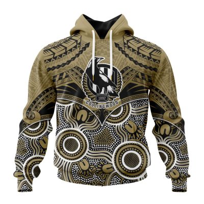 AFL Collingwood Football Club Special Indigenous Mix Polynesian Design ST2401