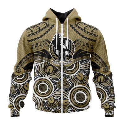 AFL Collingwood Football Club Special Indigenous Mix Polynesian Design ST2401