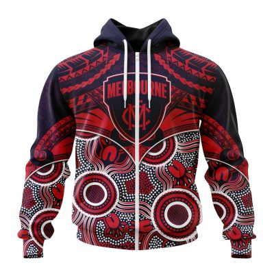 AFL Melbourne Football Club Special Indigenous Mix Polynesian Design ST2401