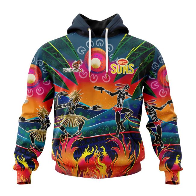 AFL Gold Coast Suns Special NAIDOC Week 2024 Keep The Fire Burning Design ST2401