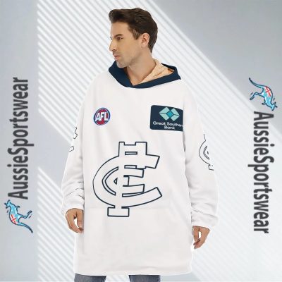 AFL Carlton Blues Custom Name Number 2023 Clash Guernsey Fleece Oodie