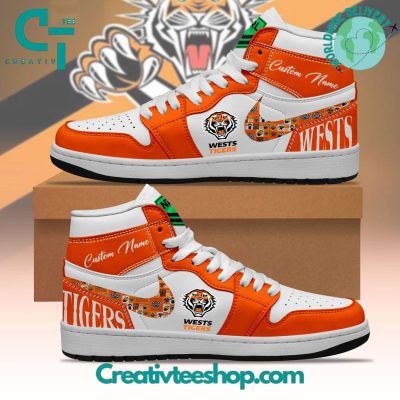 NRL Wests Tigers Air Jordan 1 Sneakers