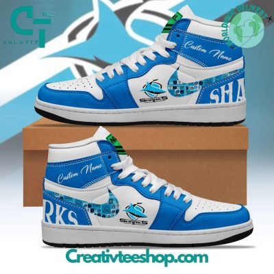 NRL Cronulla-Sutherland Sharks Air Jordan 1 Sneakers