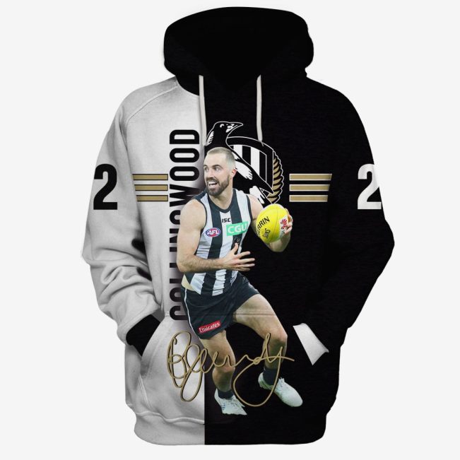 MEW-T17AFLCWFC002 Collingwood Football Club Steele Sidebottom #22 Limited Edition 3D All Over Printed Shirts For Men & Women