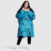 AFL Port Adelaide Blue Multi Mascot Fleece Oodie