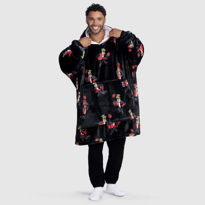 AFL St Kilda Saints Black Multi Mascot Fleece Oodie
