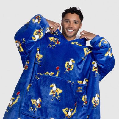 AFL West Coast Eagles Blue Multi Mascot Fleece Oodie