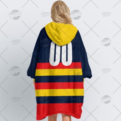 AFL Adelaide Crows Custom Name Number 90s Vintage Retro Guernsey Fleece Oodie