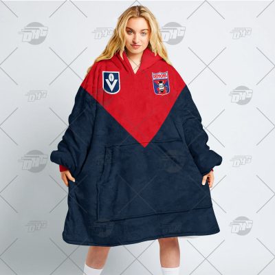 Personalise Melbourne Demons Football Club 90s Vintage Retro oodie blanket hoodie snuggie hoodies