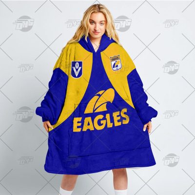 Personalised West Coast Eagles Football Club Vintage Retro AFL Guernseys oodie blanket hoodie snuggie hoodies