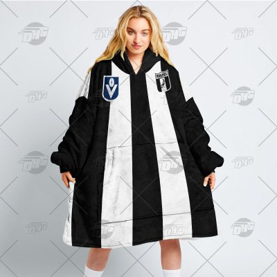 Personalised Collingwood Football Club Vintage Retro AFL Guernsey 90s oodie blanket hoodie snuggie hoodies