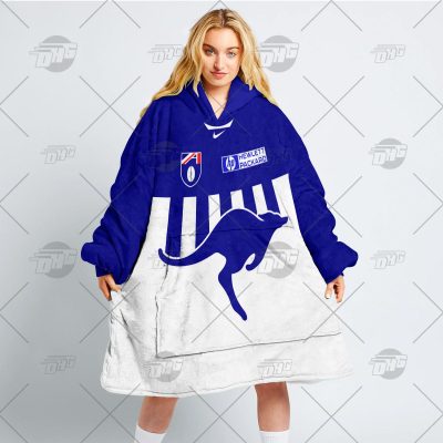 Personalised North Melbourne Football Club Vintage Retro AFL Guernsey 90s oodie blanket hoodie snuggie hoodies
