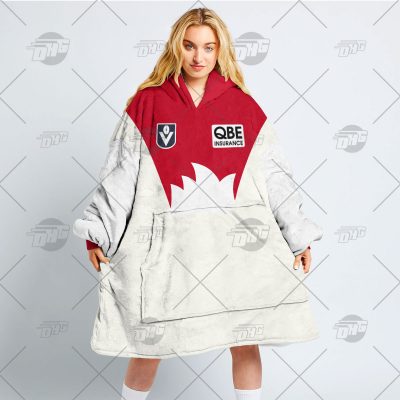 Personalised AFL SYDNEY SWANS Vintage Guernsey 1989 oodie blanket hoodie snuggie hoodies