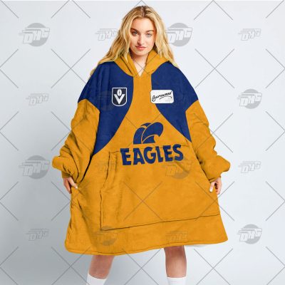Personalised AFL WEST COAST EAGLES Vintage Guernsey 1987 oodie blanket hoodie snuggie hoodies