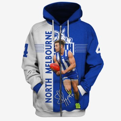 MEW-T17AFLNMF001 North Melbourne Football Club Shaun Higgins #4 Limited Edition 3D All Over Printed Shirts For Men & Women
